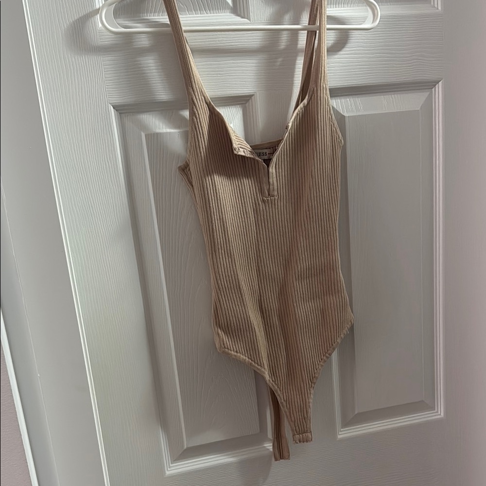Tan Ribbed Bodysuit